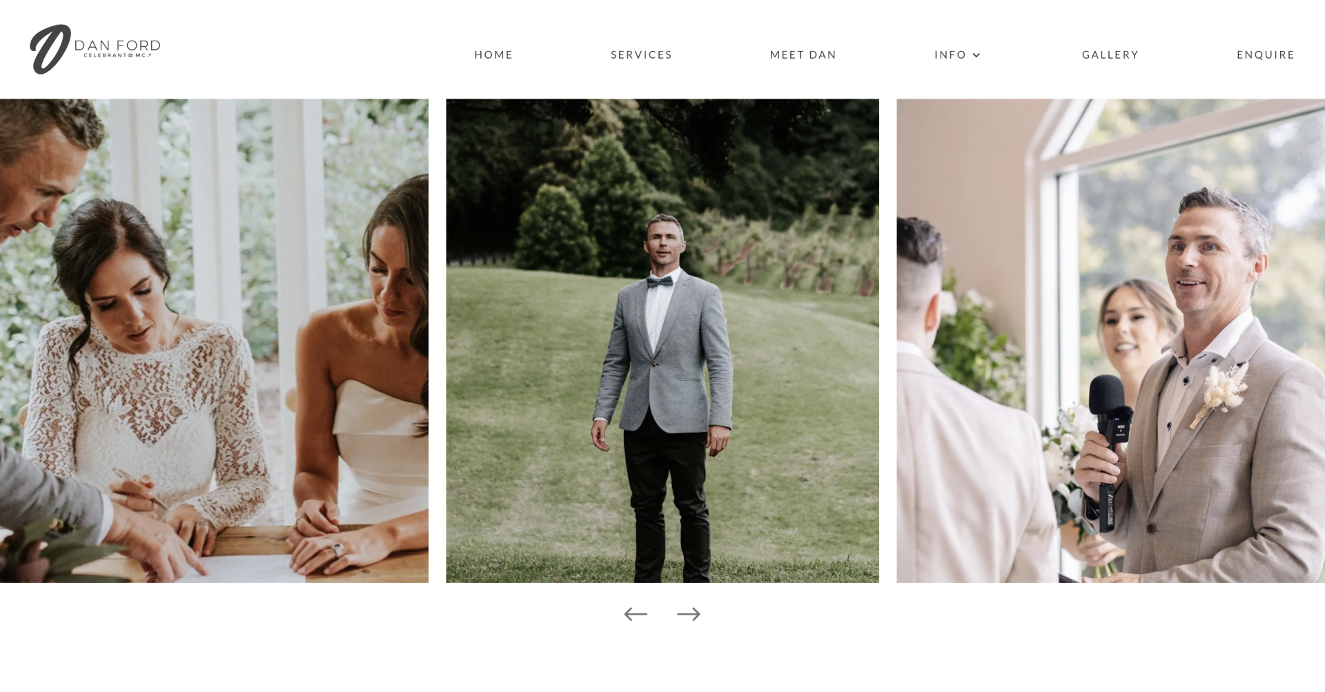 Dan Ford Celebrant & MC Weddings Sunshine Coast Hinterland