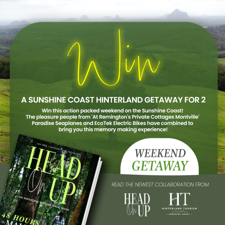 Head On Up, Head On Up Giveaway, Hinterland Giveaway, Sunshine Coast Hinterland, Travel Prize